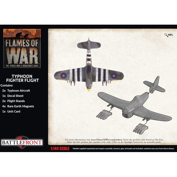 Flames of War | British Typhoon Fighter Flight | 15mm Plastic Unit