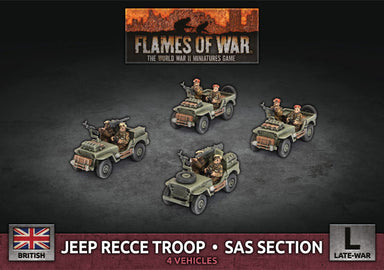 Flames of War | British Jeep Recce Troop - SAS Section | 15mm Plastic Unit