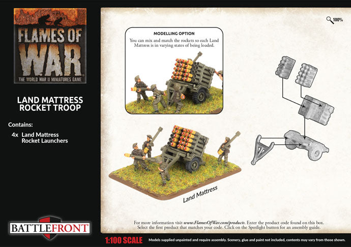 Flames of War | British Land Mattress Rocket Troop | 15mm Metal Unit