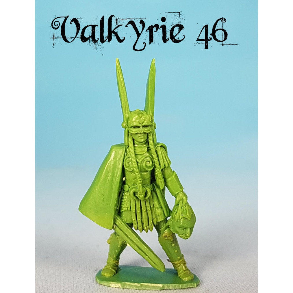 Bad Squiddo Games | Shieldmaidens | Skalmold the Valkyrie | 28mm Metal Blister Pack