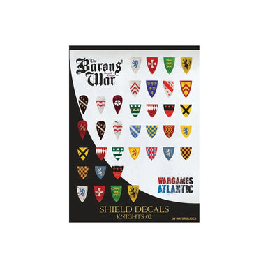 Baron's War | Shield Decals Knights 02 | 28mm Scale Shield Decals