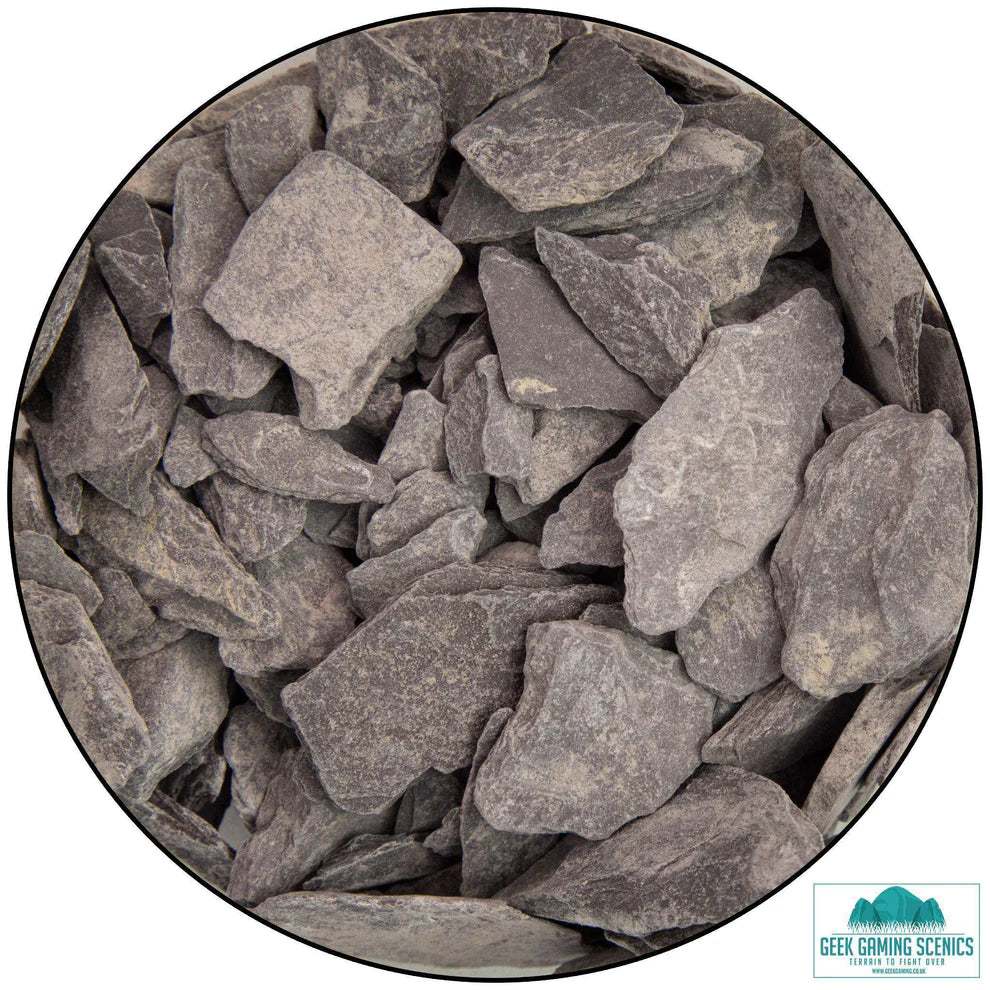 Geek Gaming | Slate Chippings Mixed Base Ready | Regular Basing Mix | Geek Gaming | Miniature Kingdoms