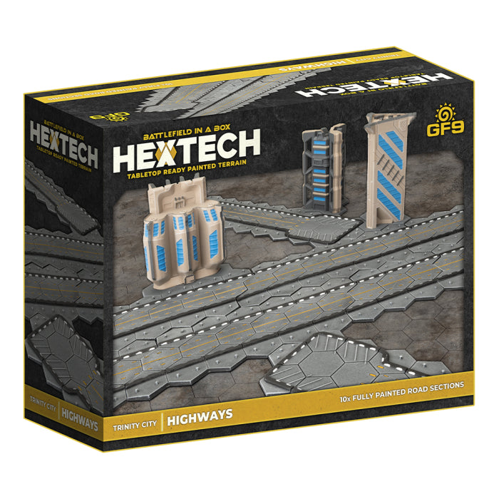 Battlefield in a Box | Hextech | Highways | Condo | Pre-Painted Resin Terrain