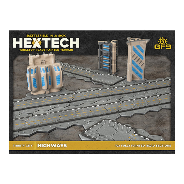Battlefield in a Box | Hextech | Highways | Condo | Pre-Painted Resin Terrain