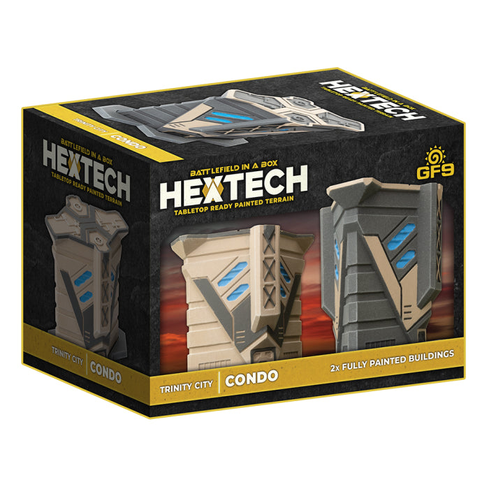 Battlefield in a Box | Hextech | Trinity City | Condo | Pre-Painted Resin Terrain