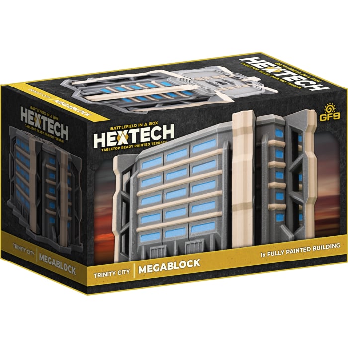 Battlefield in a Box | Hextech | Trinity City | Megablock | Pre-Painted Resin Terrain