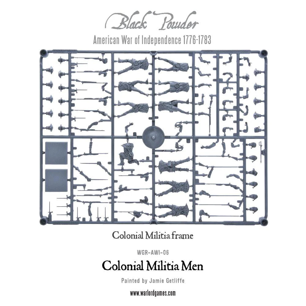 Black Powder | AWI Colonial Militia Men | 28mm Plastic Unit