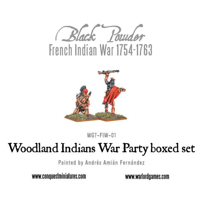 Black Powder | AWI Woodland Indian War Party | 28mm Metal Unit
