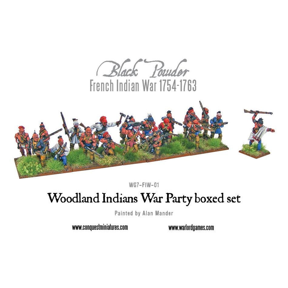 Black Powder | AWI Woodland Indian War Party | 28mm Metal Unit
