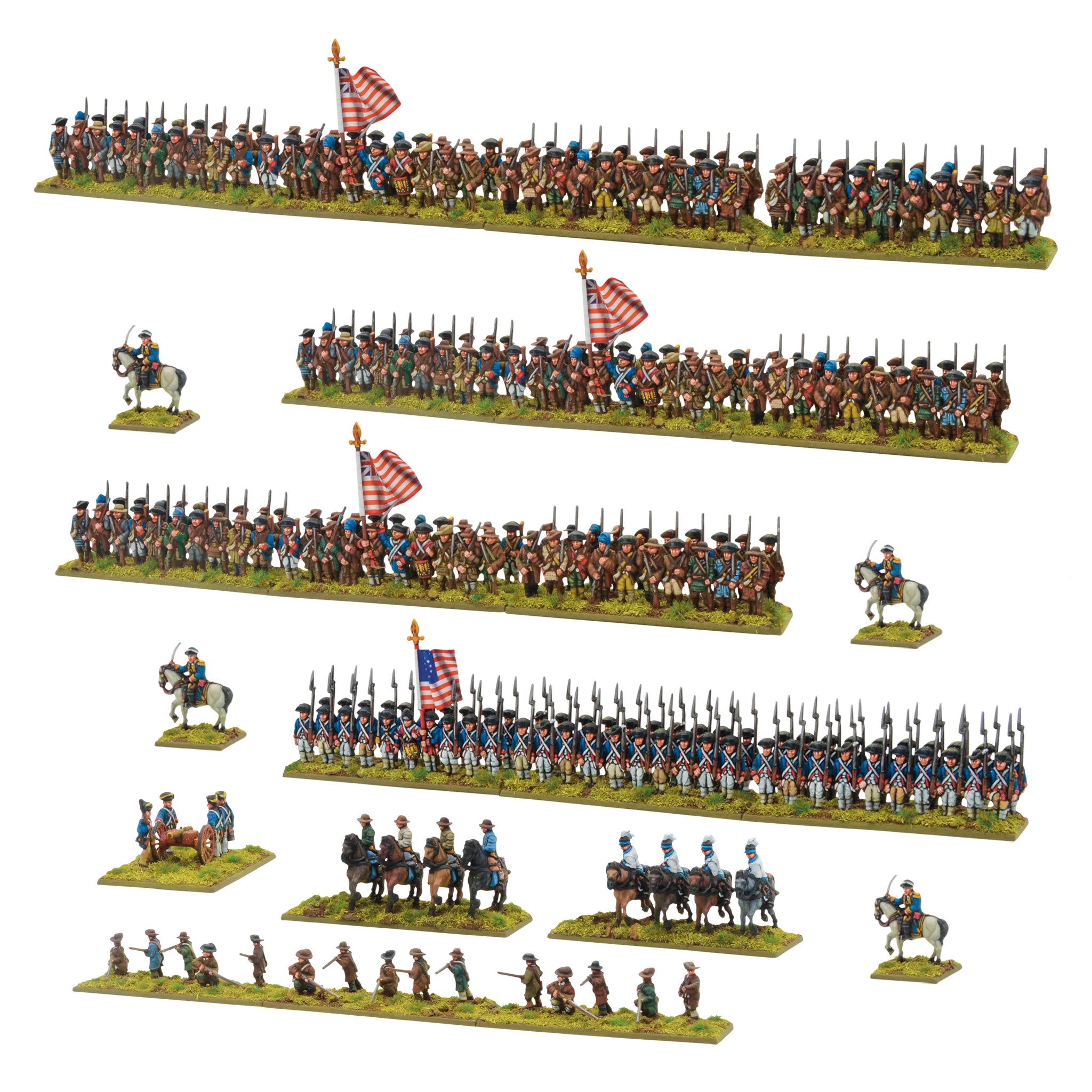 Black Powder Epic | Revolution AWI | Continental Army Brigade | 13.5mm Plastic Unit