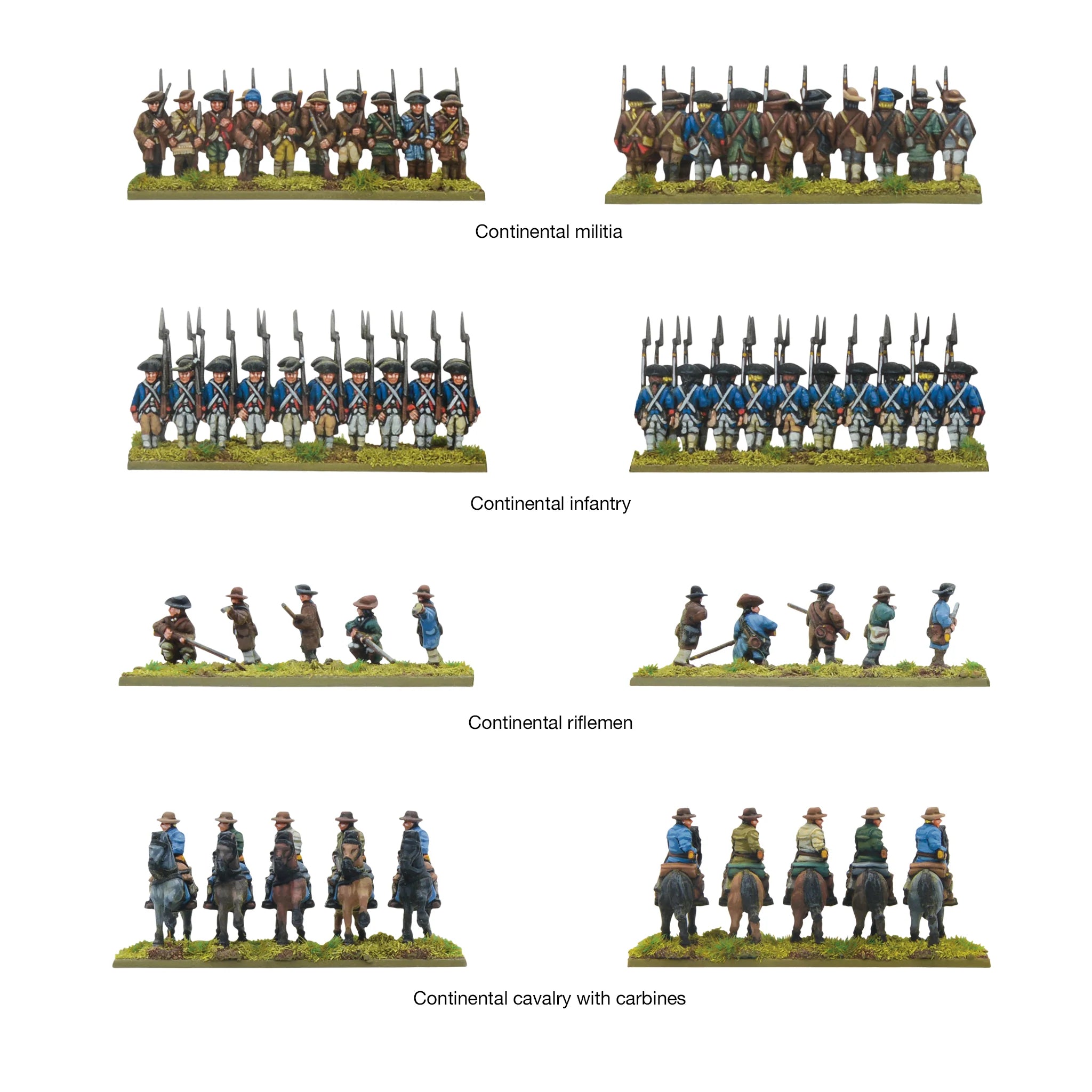 Black Powder Epic | Revolution AWI | Continental Army Brigade | 13.5mm Plastic Unit