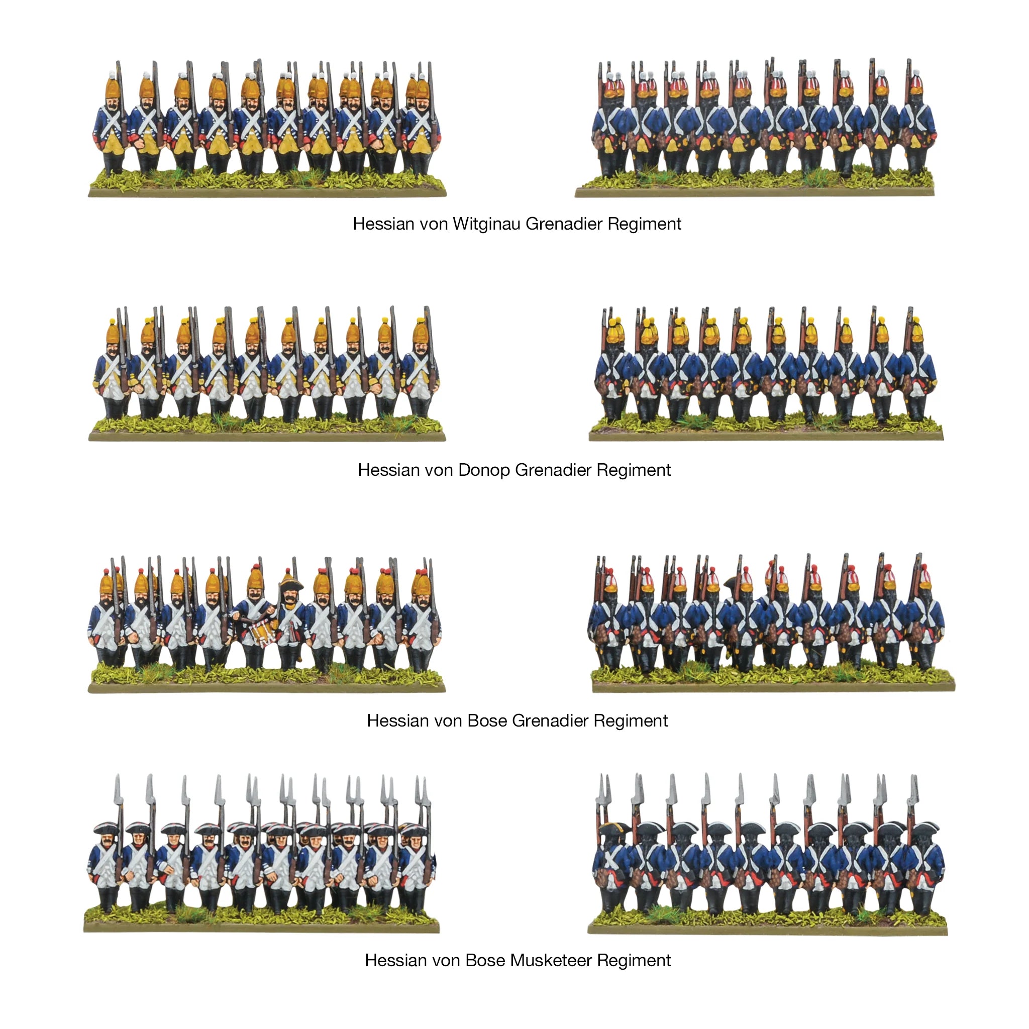 Black Powder Epic | Revolution AWI | Hessians and Allied Brigade | 13.5mm Plastic Unit