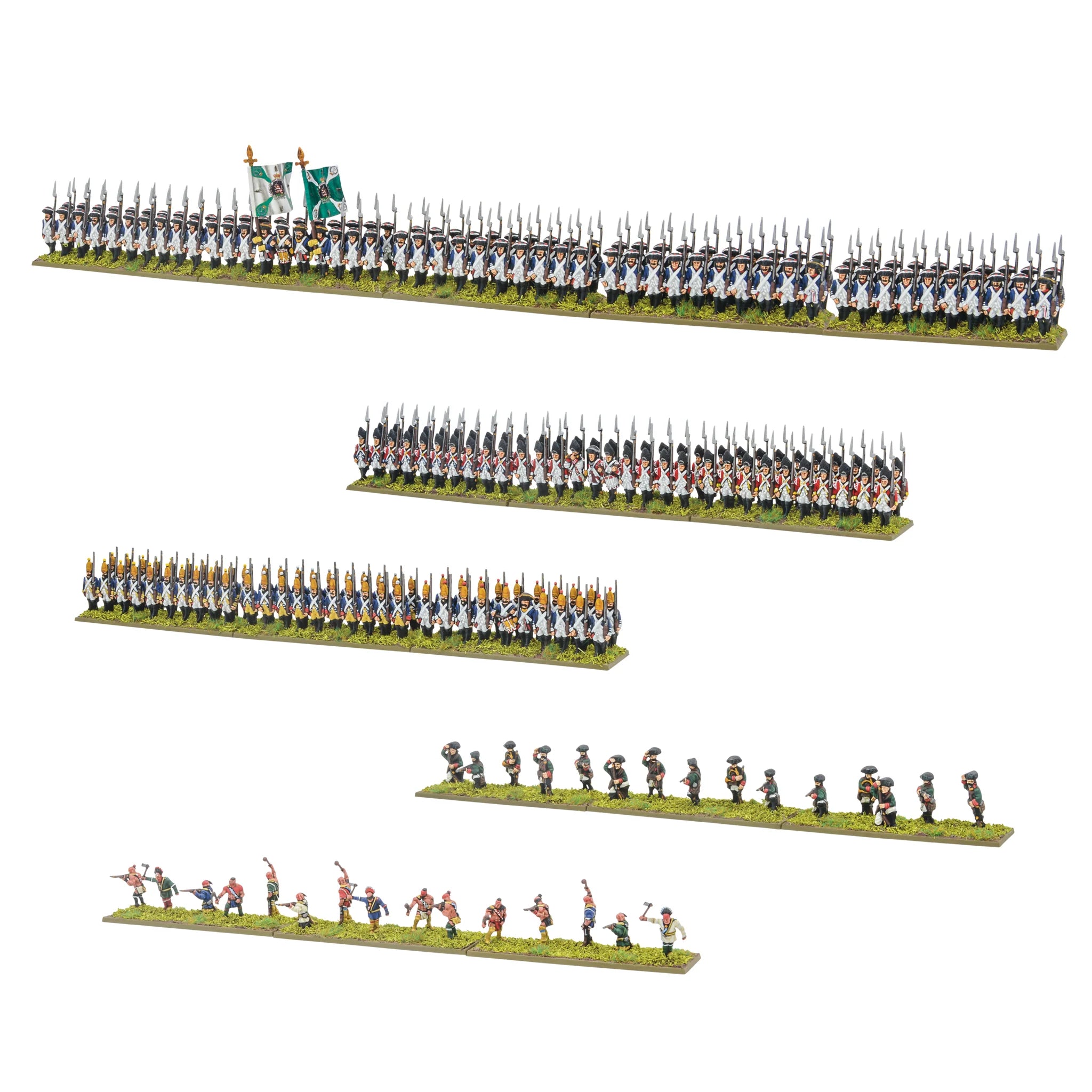 Black Powder Epic | Revolution AWI | Hessians and Allied Brigade | 13.5mm Plastic Unit