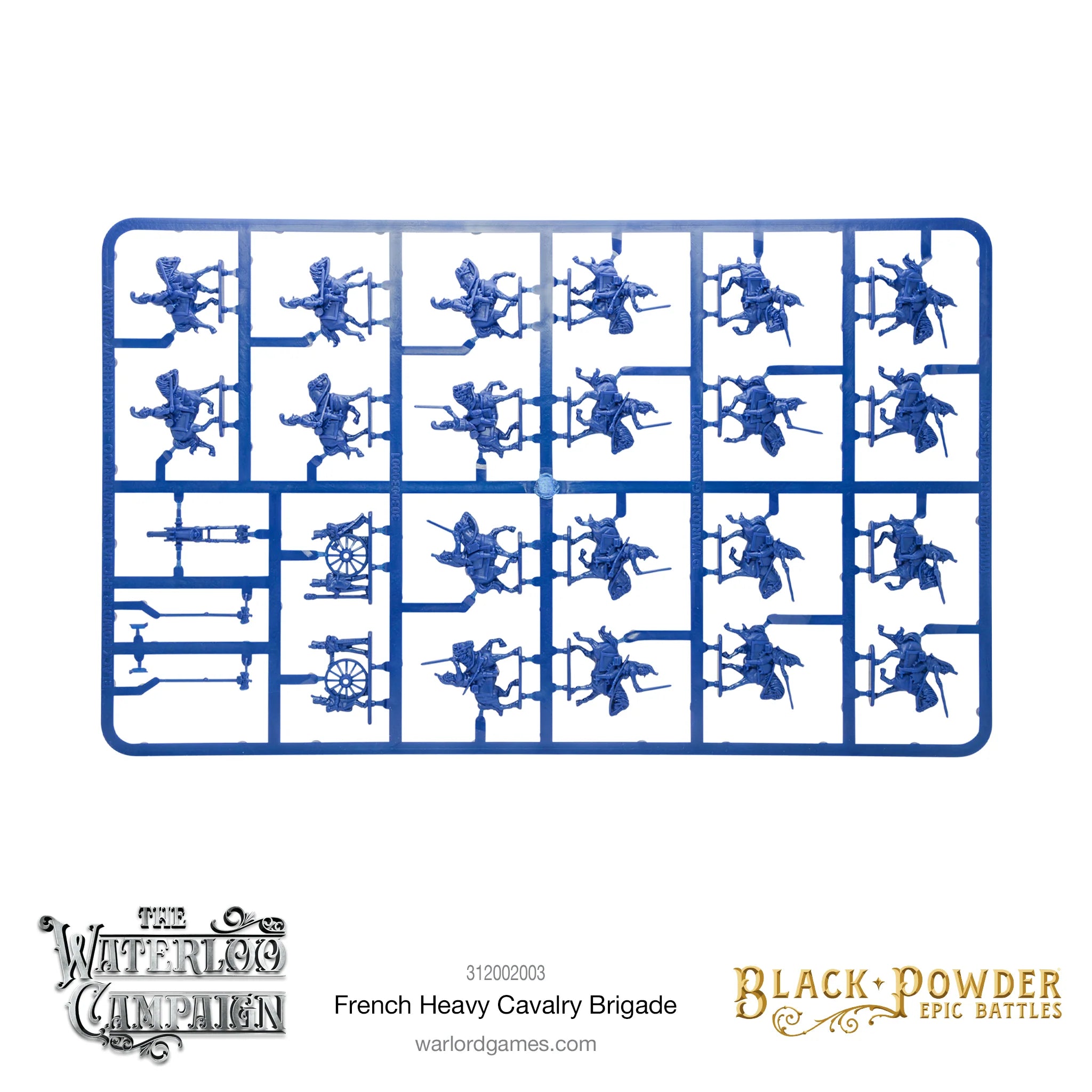 Black Powder Epic | Waterloo Campaign French Heavy Cavalry | 13.5mm Plastic Unit