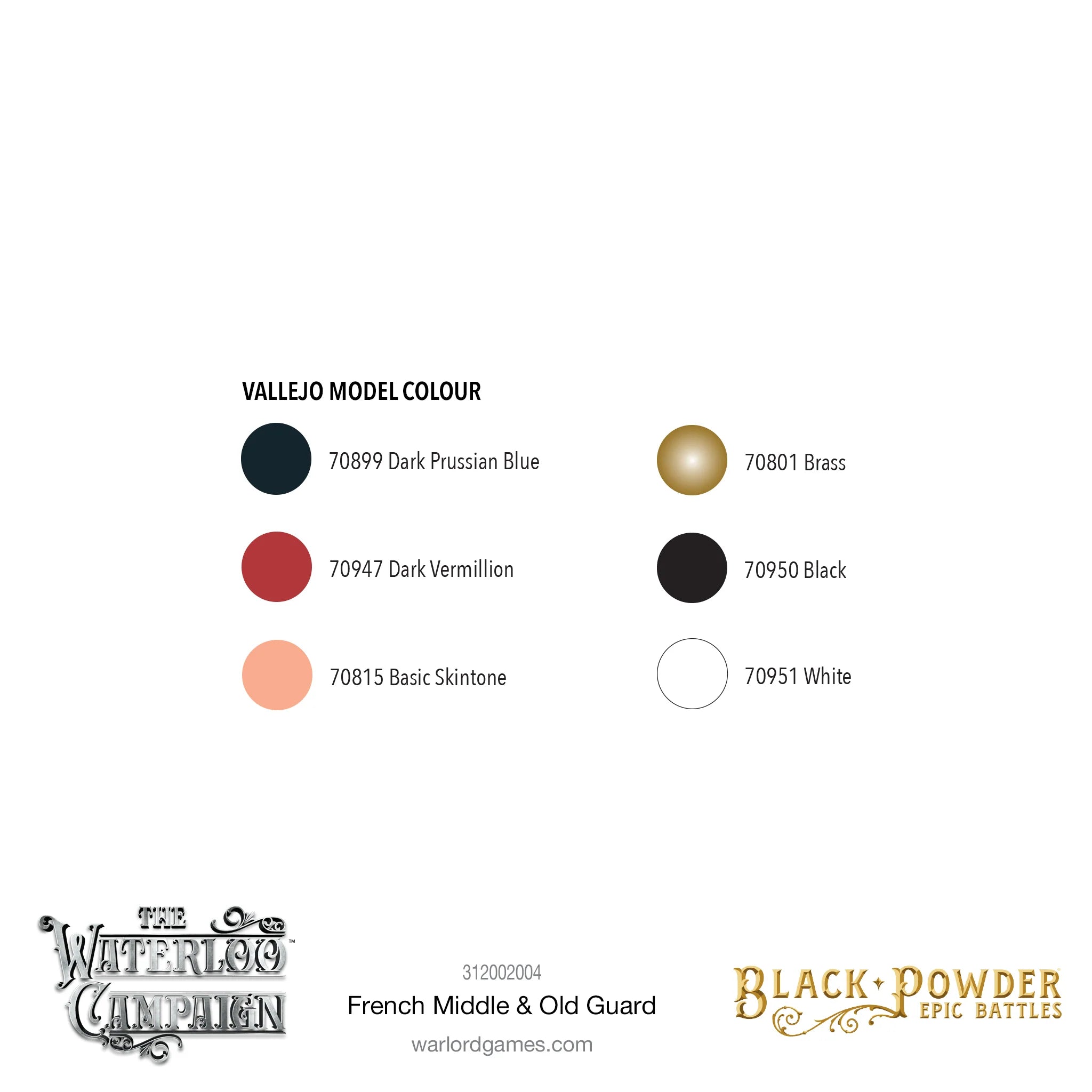 Black Powder Epic | Waterloo Campaign French Middle and Old Guard | 13.5mm Plastic Unit