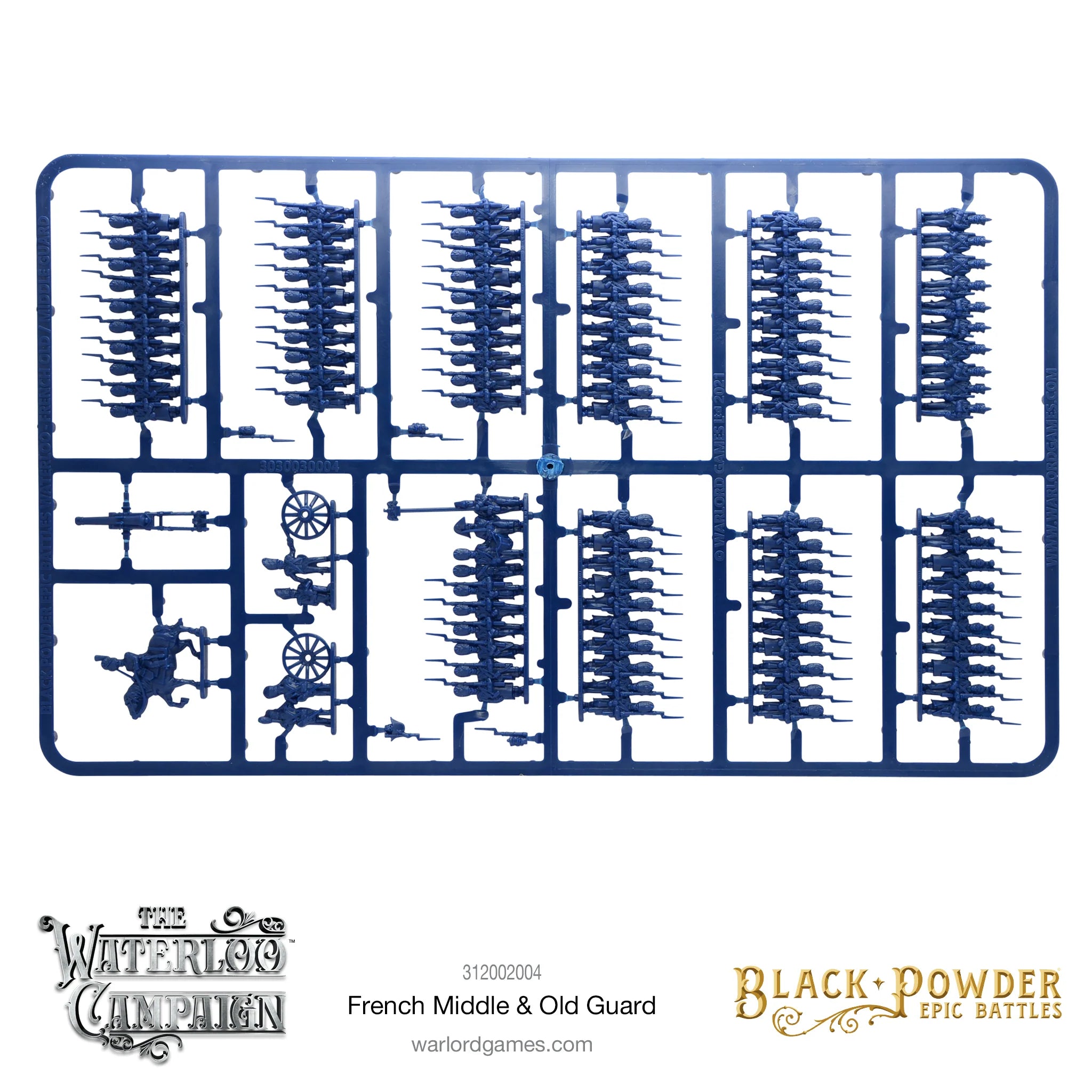 Black Powder Epic | Waterloo Campaign French Middle and Old Guard | 13.5mm Plastic Unit