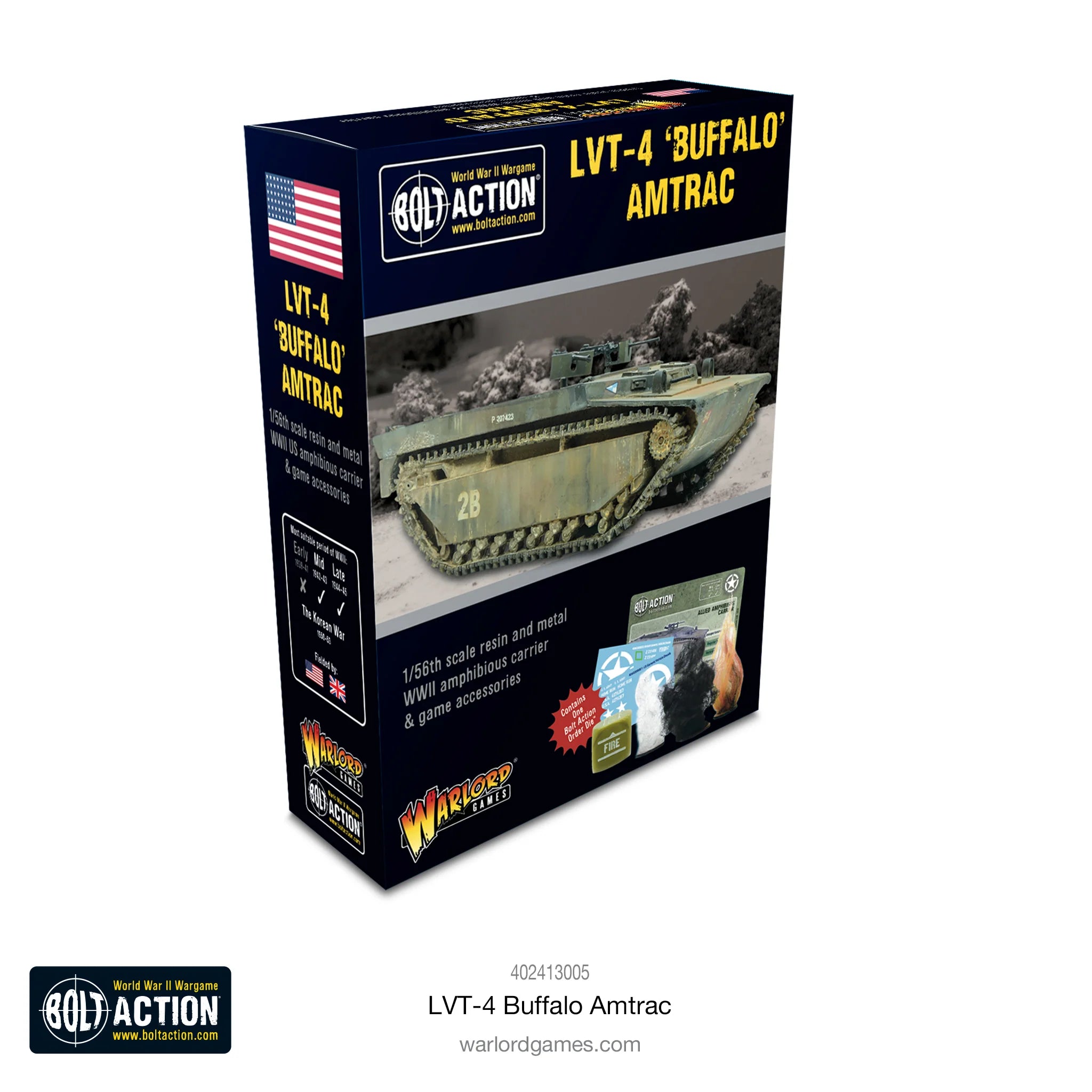 Bolt Action | American | LVT-4 "Buffalo" Amtrac | 28mm Resin Metal Vehicle