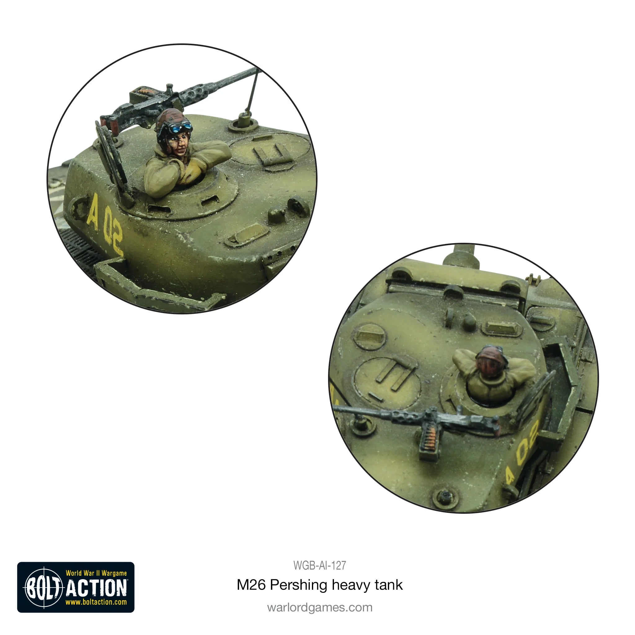 Bolt Action | American M26 Pershing Tank | 28mm Resin Metal Vehicle