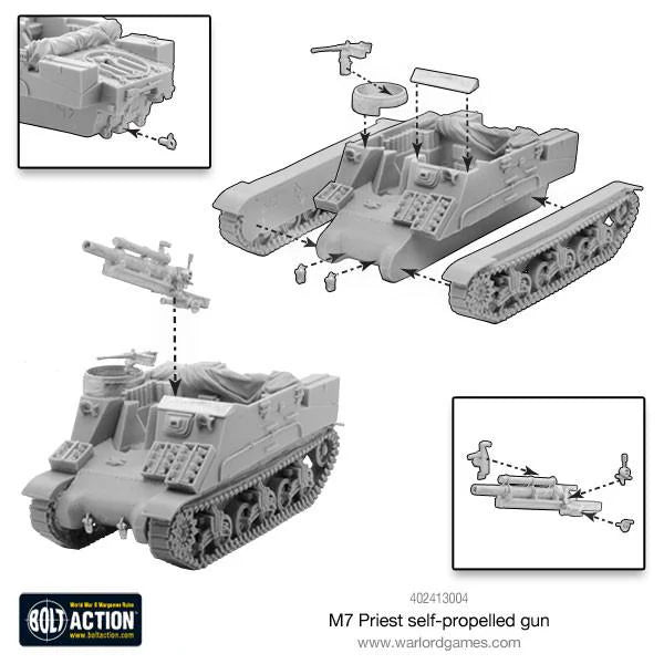 Bolt Action | American | M7 Priest | 28mm Resin Metal Vehicle