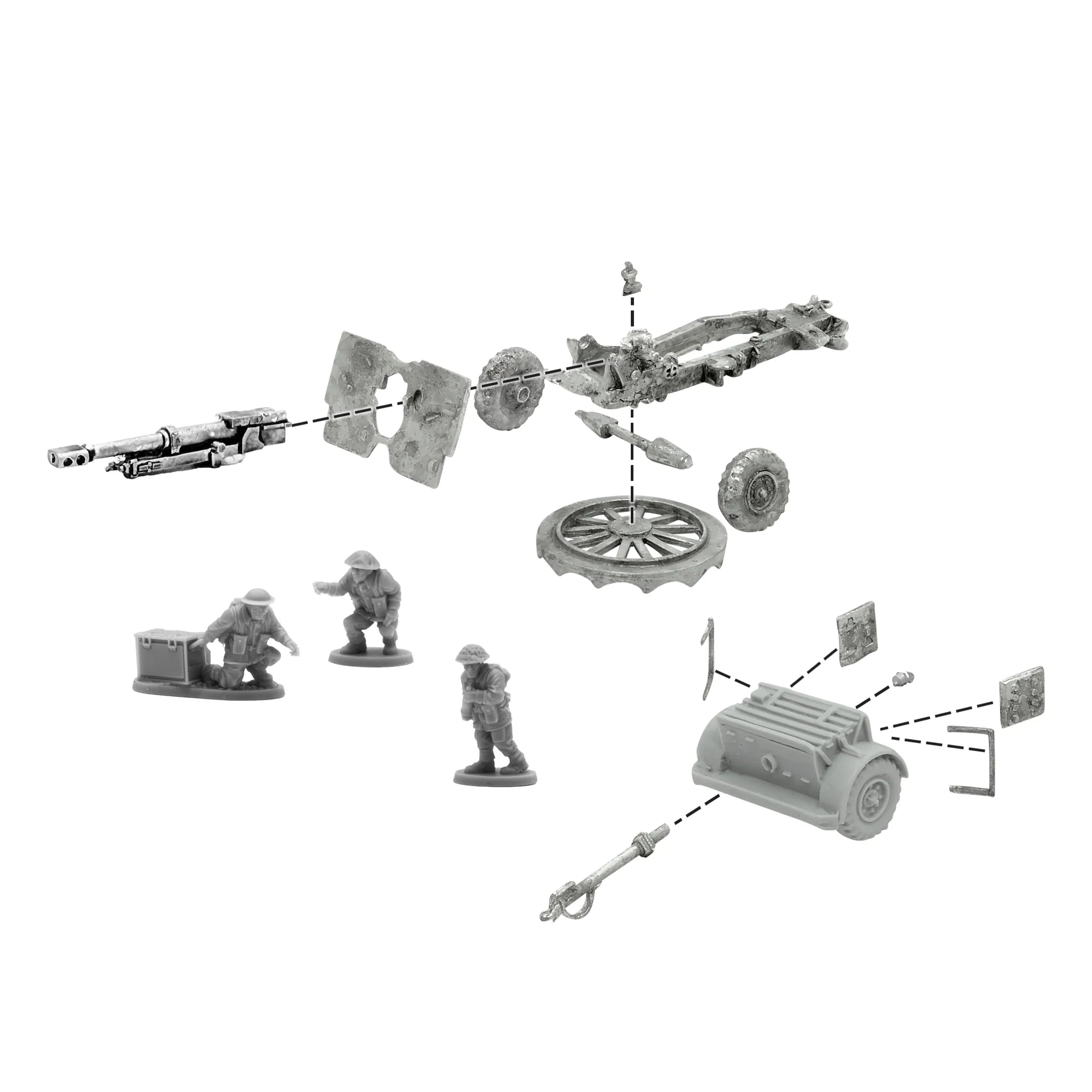 Bolt Action | British | British Infantry Winter 25 Pdr and Crew| 28mm Metal Blister Pack