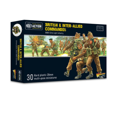 Bolt Action | British Inter-Allied Commandos | 28mm Plastic Unit | Warlord | Miniature Kingdoms