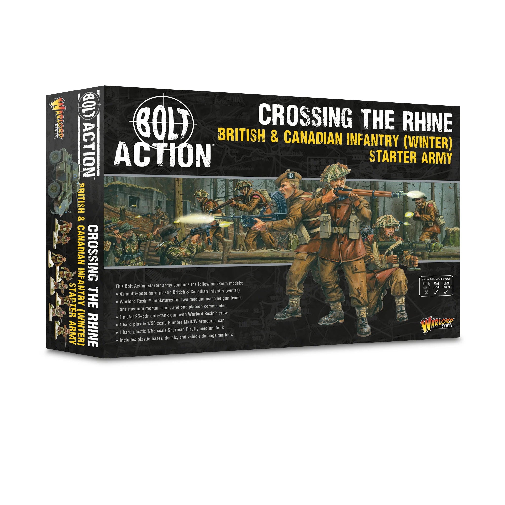 Bolt Action | Crossing the Rhine British and Canadian Infantry Winter | 28mm Plastic Starter