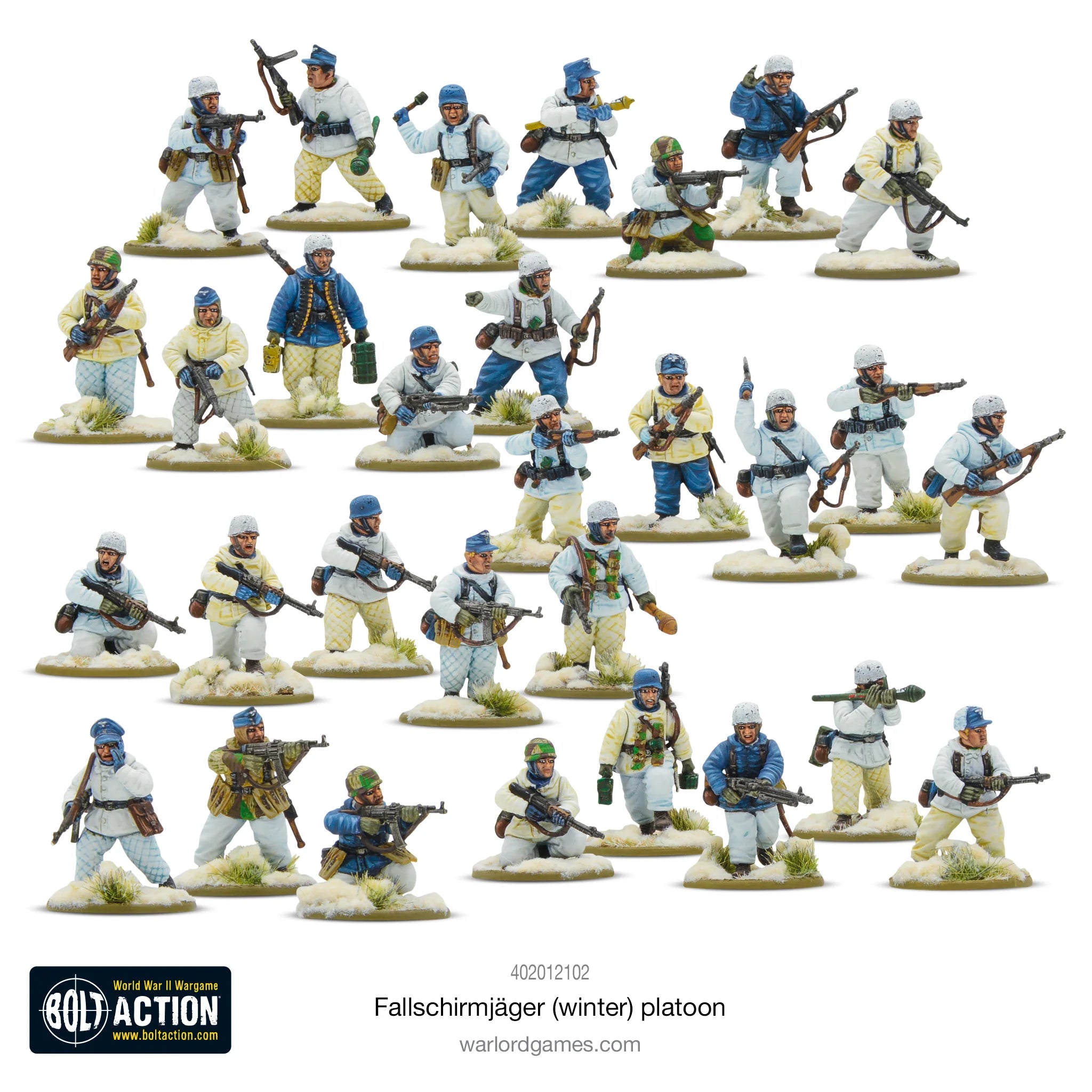 Bolt Action | German | Fallschirmjager Platoon Winter | 28mm Plastic Unit
