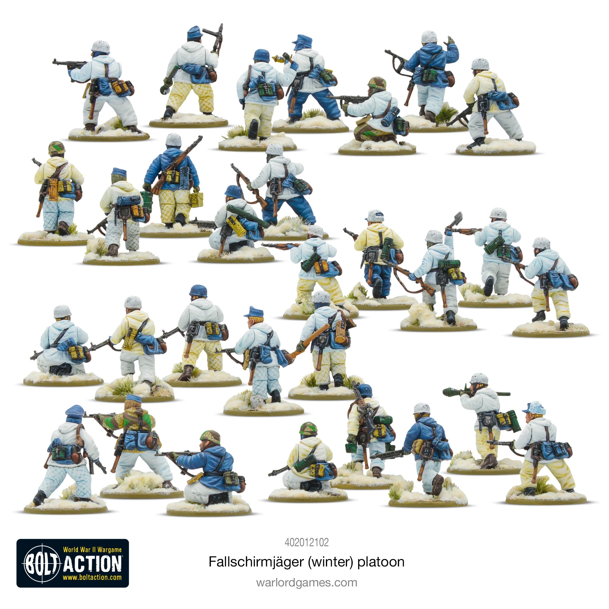 Bolt Action | German | Fallschirmjager Platoon Winter | 28mm Plastic Unit