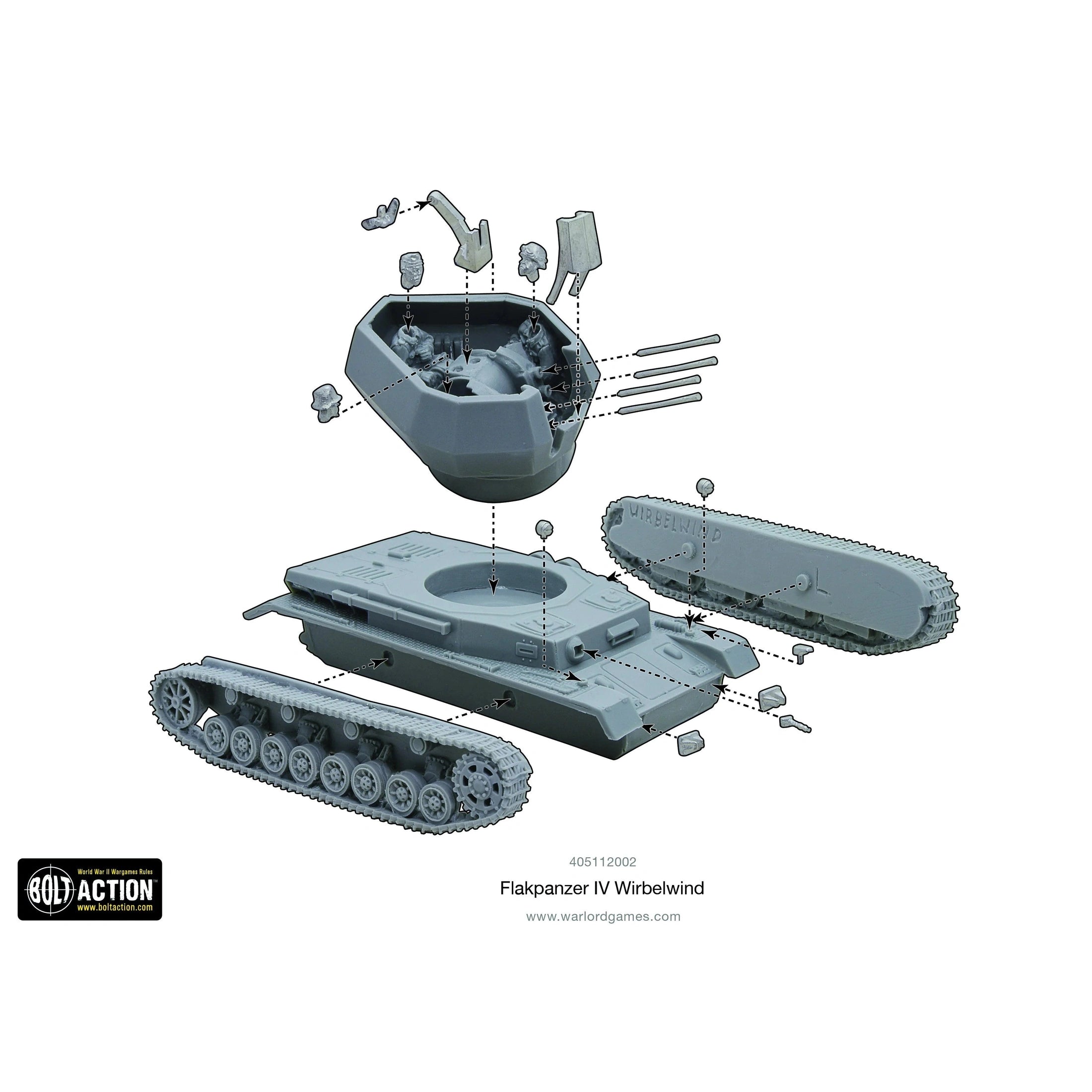 Bolt Action | German Flakpanzer IV Wirbelwind | 28mm Resin Metal Vehicle