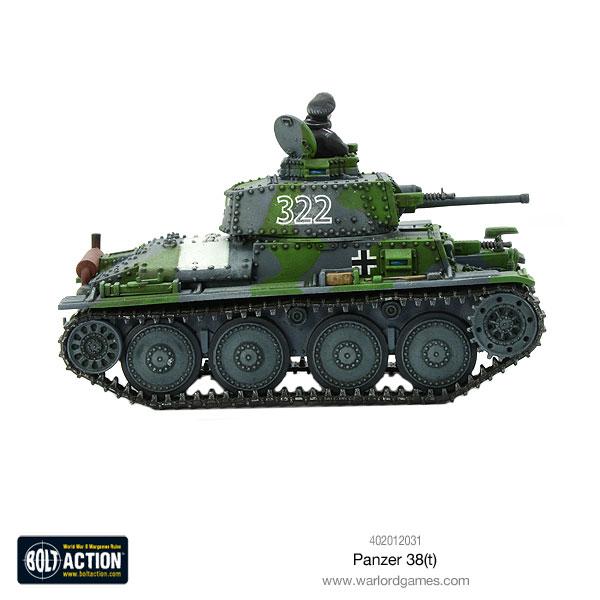 Bolt Action | German Panzer 38T | 28mm Plastic Vehicle