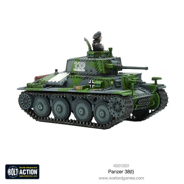 Bolt Action | German Panzer 38T | 28mm Plastic Vehicle