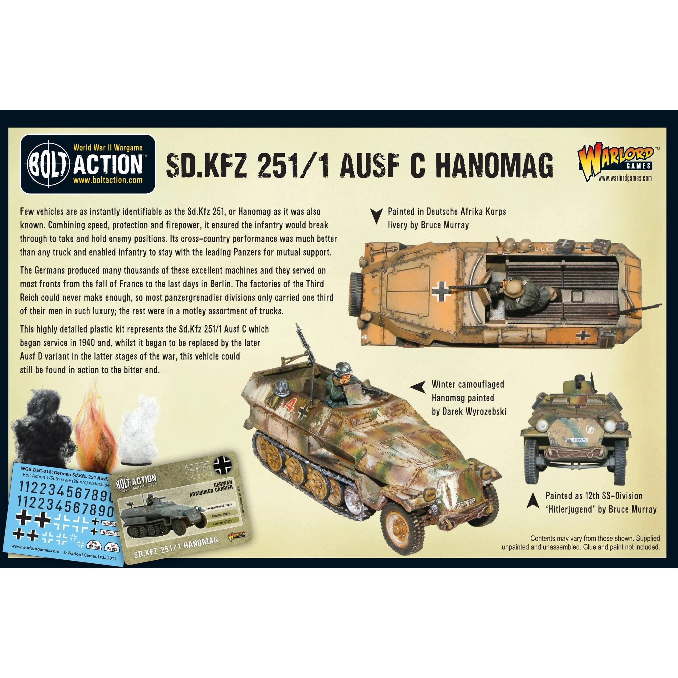 Bolt Action | German SD.KFZ 251/1 Ausf C Hanomag | 28mm Plastic Vehicle