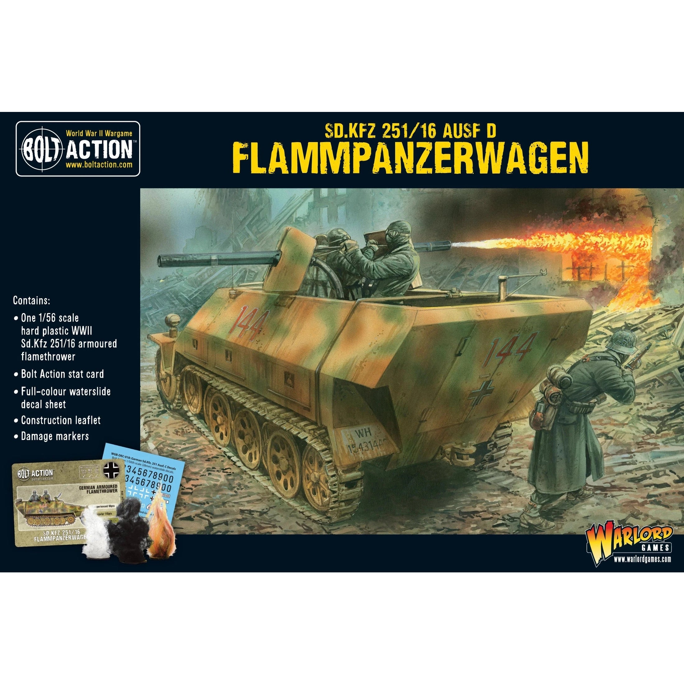 Bolt Action | German SD.KFZ 251/16 Ausf D Flammpanzerwagen | 28mm Plastic Vehicle