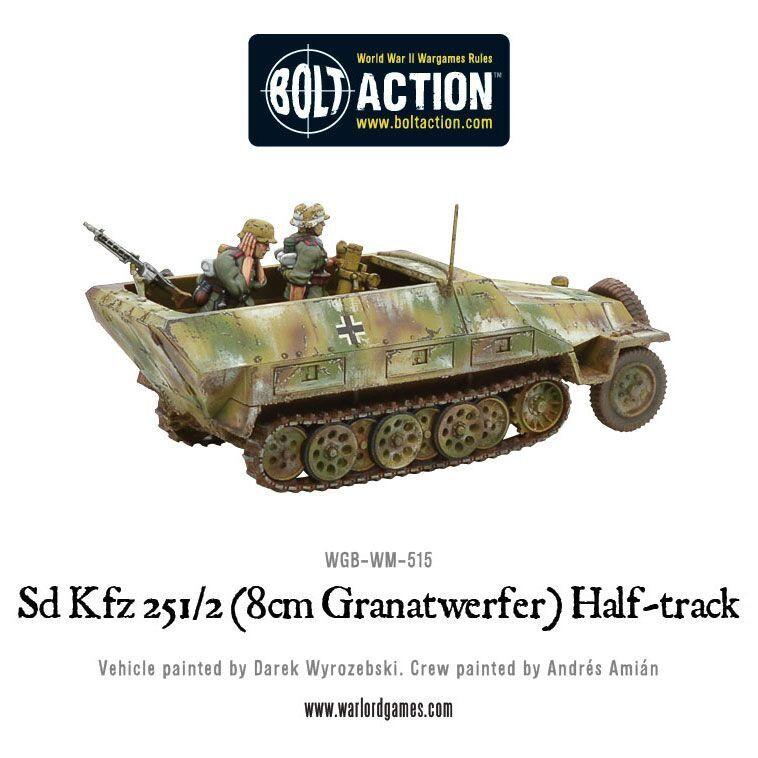 Bolt Action | German SD.KFZ 251/2 Ausf D 8 cm Granatwerfer | 28mm Plastic Vehicle
