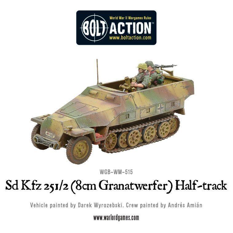Bolt Action | German SD.KFZ 251/2 Ausf D 8 cm Granatwerfer | 28mm Plastic Vehicle