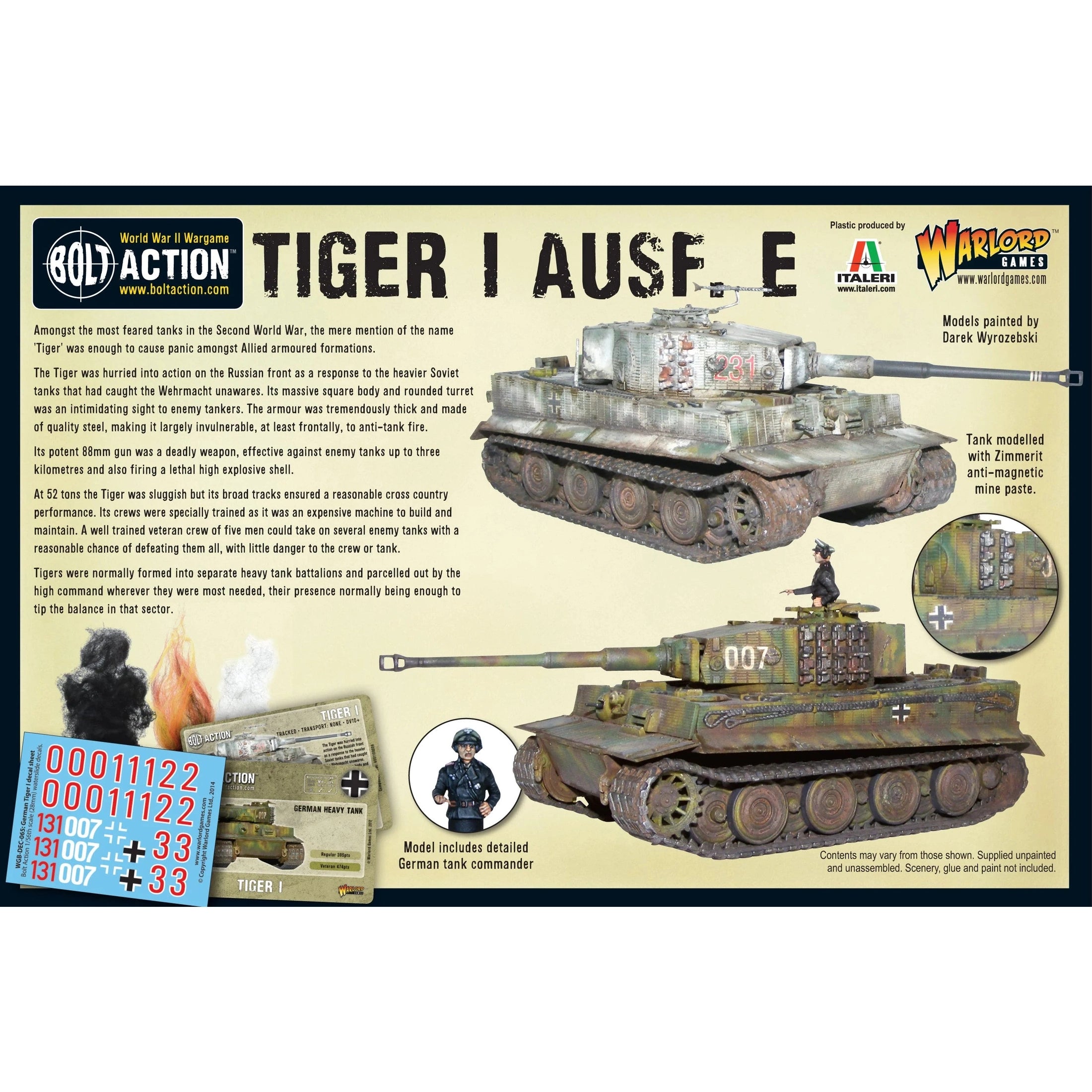 Bolt Action | German Tiger I Ausf E | 28mm Plastic Vehicle