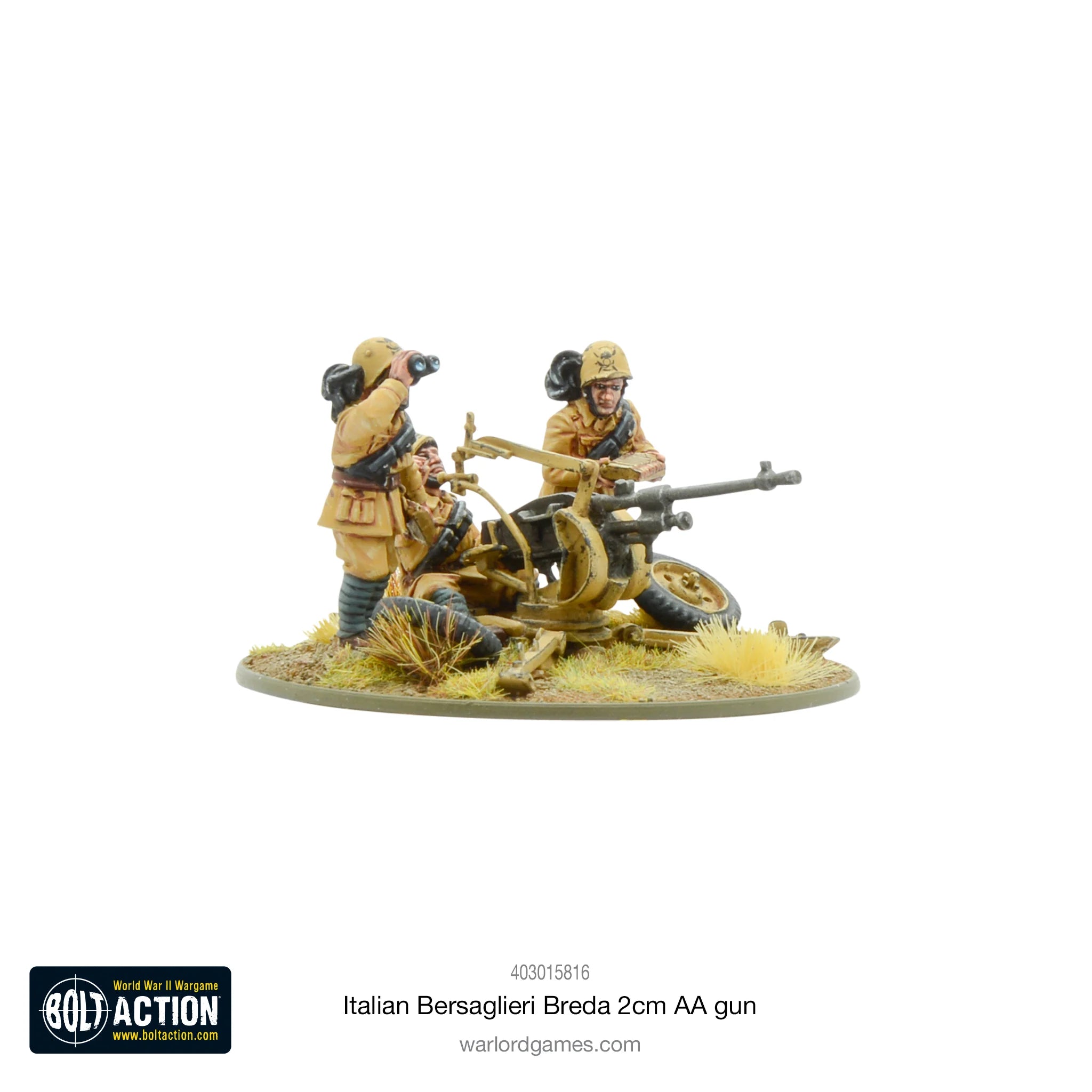 Bolt Action | Italian Bersaglieri | Breda 2cm AA Gun | 28mm Metal Blister Pack