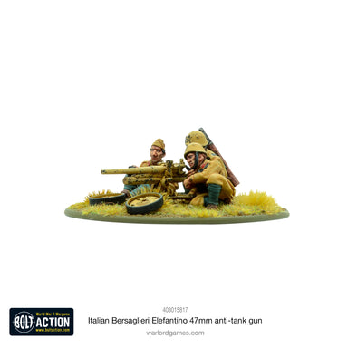 Bolt Action | Italian Bersaglieri | Elafantino 47mm Anti Tank Gun | 28mm Metal Blister Pack