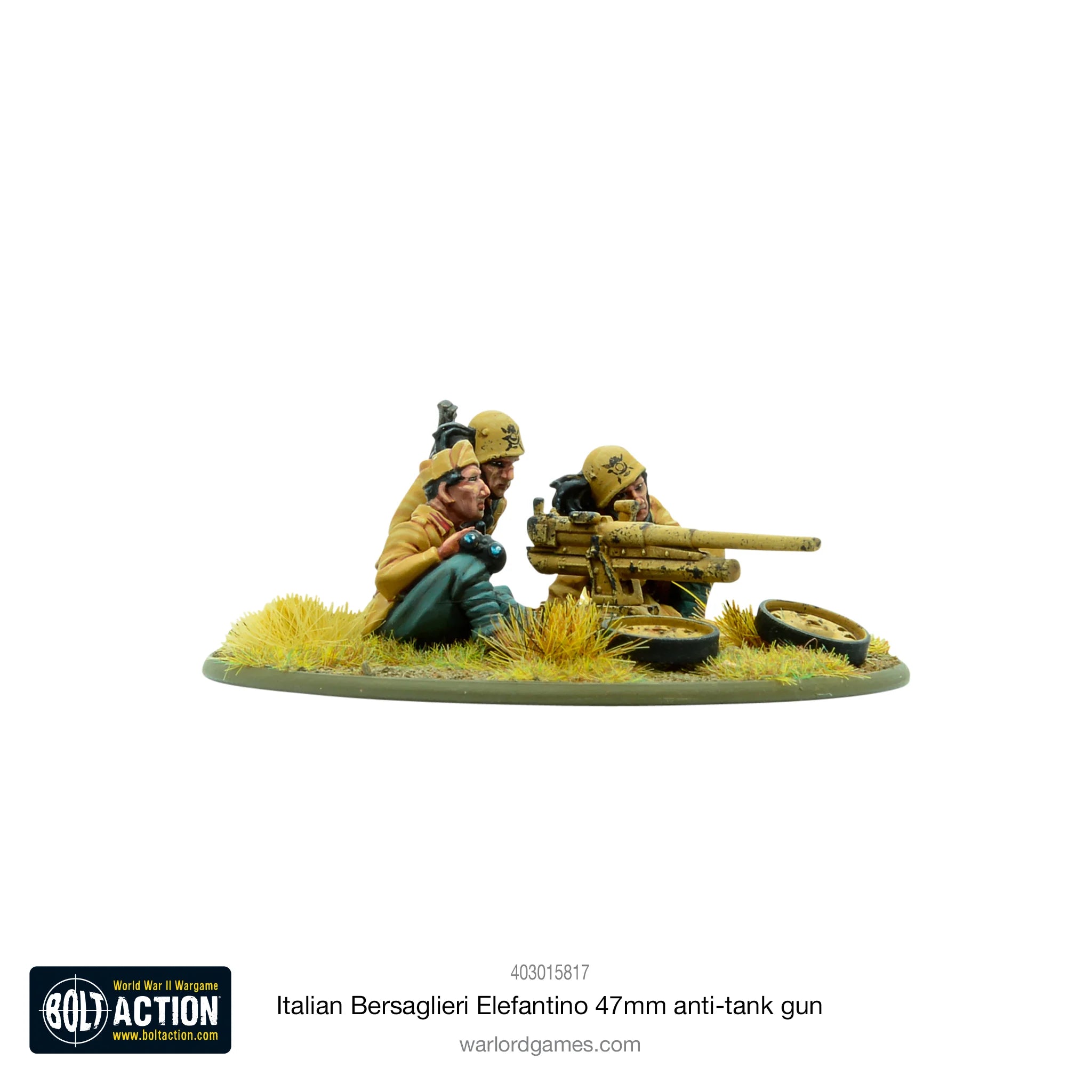 Bolt Action | Italian Bersaglieri | Elafantino 47mm Anti Tank Gun | 28mm Metal Blister Pack