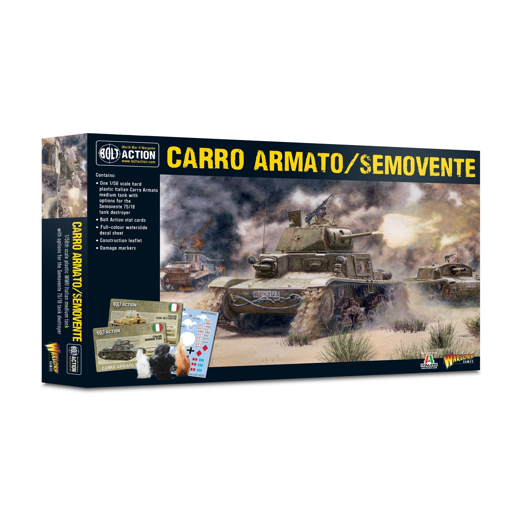 Bolt Action | Italian Carro Armato/Semovente | 28mm Plastic Vehicle | Warlord | Miniature Kingdoms