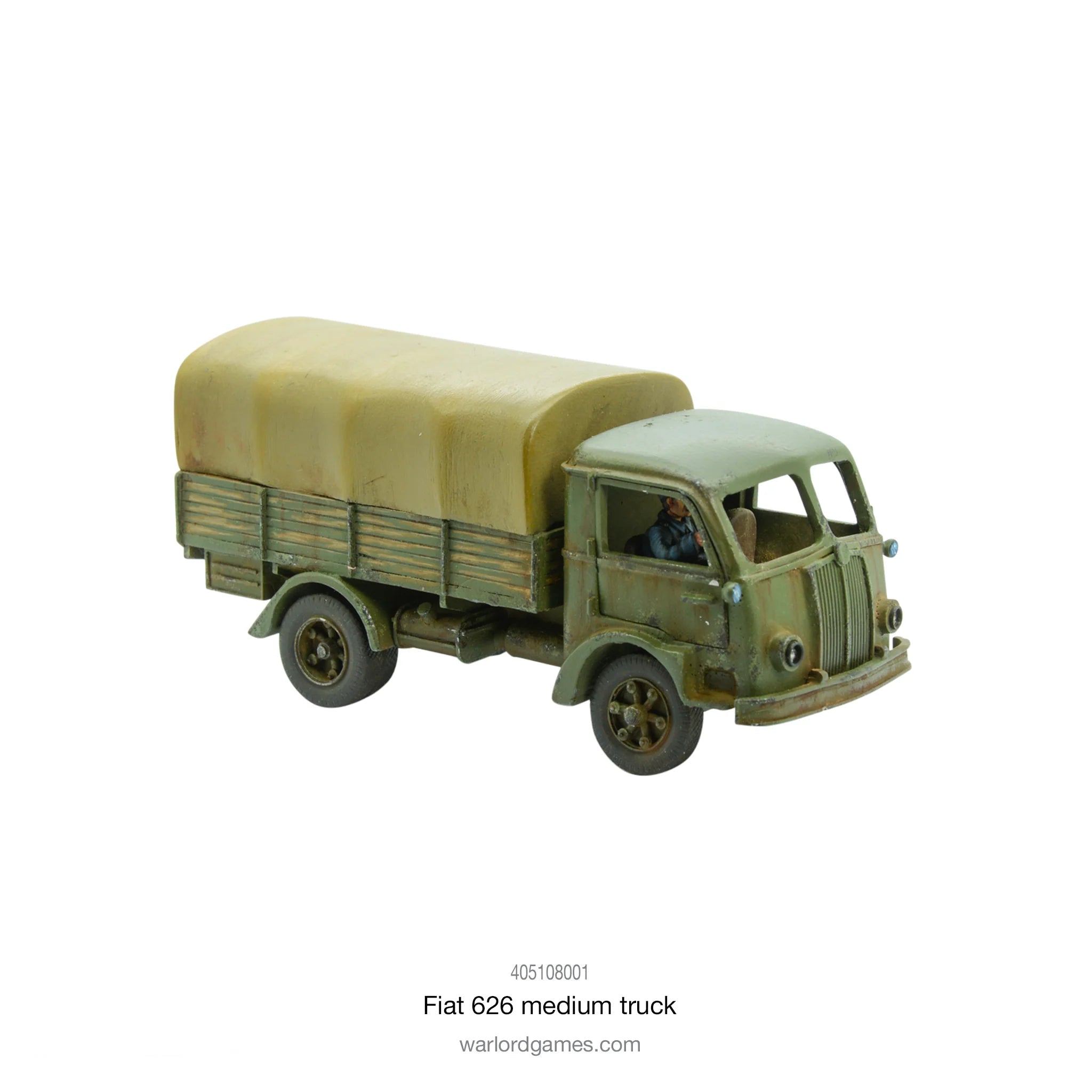 Bolt Action | Italian | Fiat 626 Medium Truck | 28mm Metal Vehicle | Warlord | Miniature Kingdoms