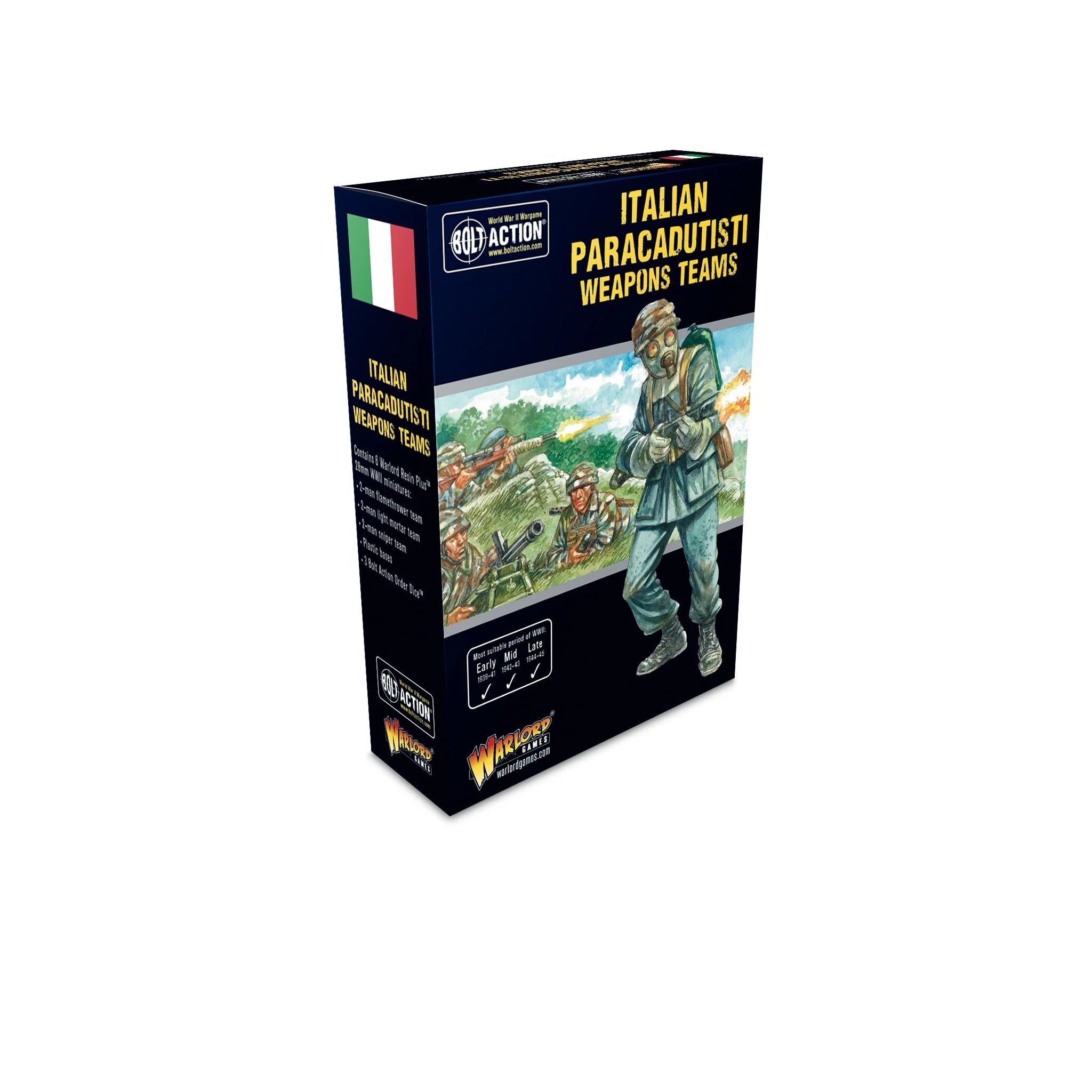 Bolt Action | Italian Paracadutisti Weapons Team | 28mm Resin Unit