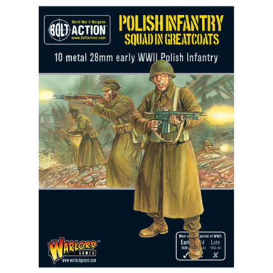 Bolt Action | Polish Infantry Squad in Greatcoats | 28mm Metal Unit
