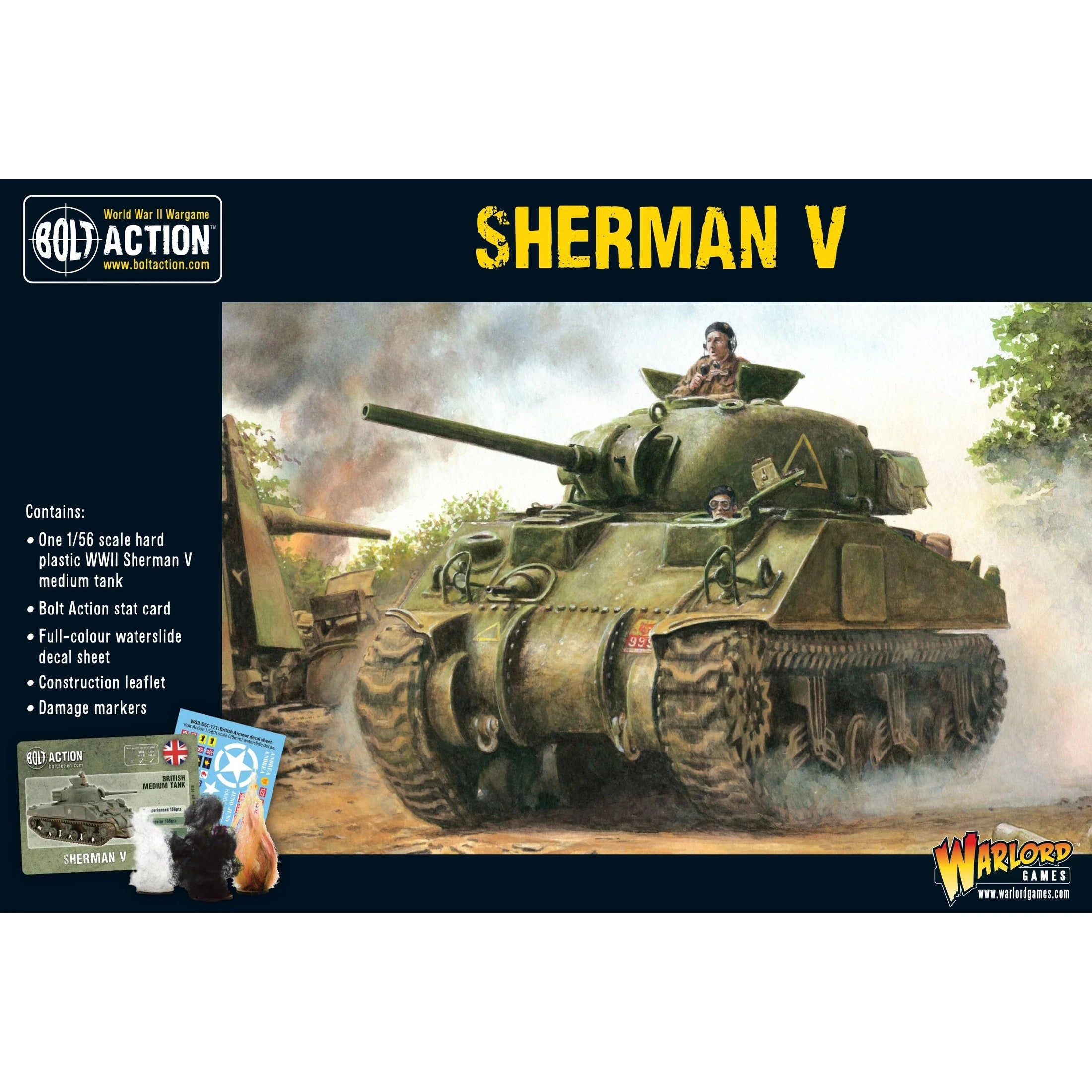 Bolt Action | Sherman V Tank | 28mm Plastic Vehicle