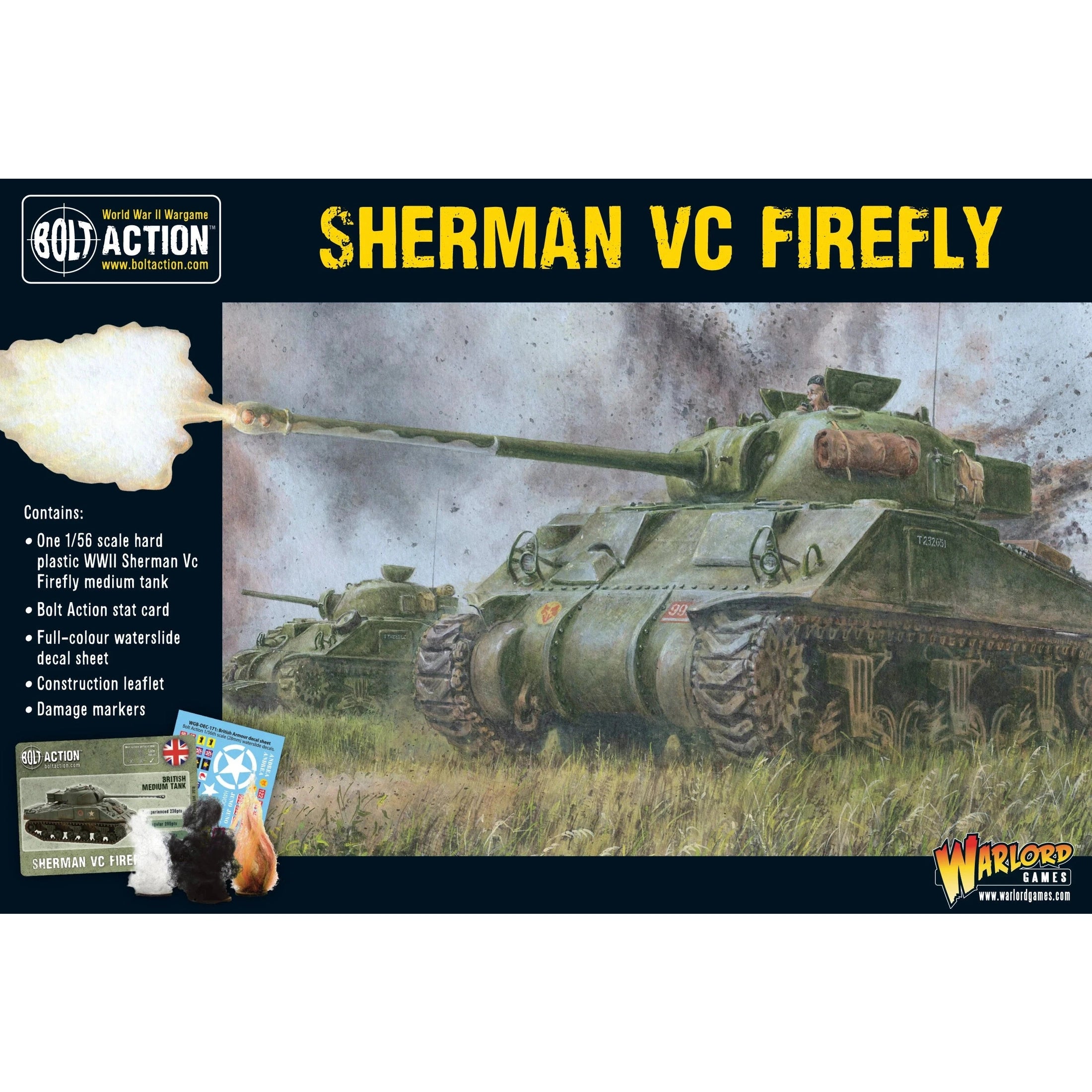 Bolt Action | Sherman VC Firefly Tank | 28mm Plastic Vehicle