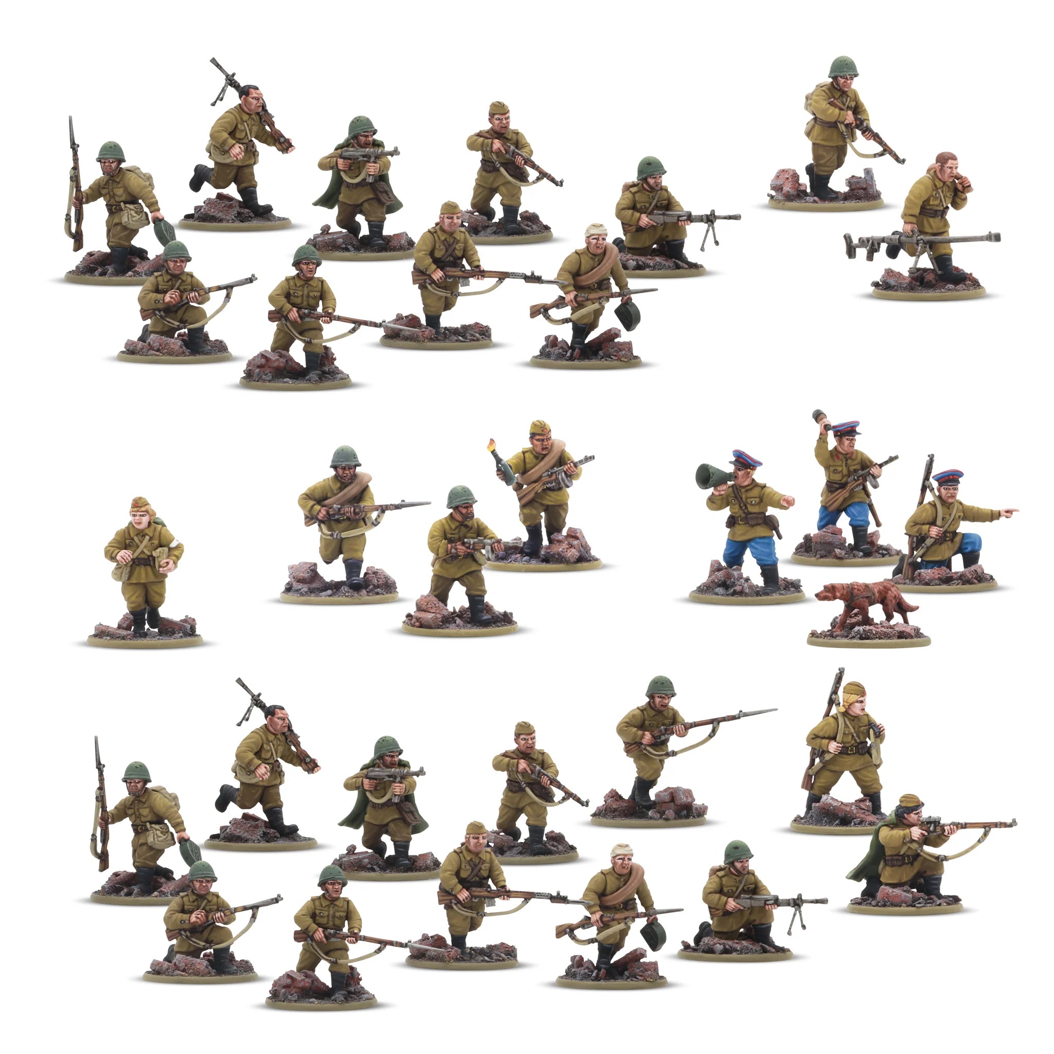 Bolt Action | Soviet Army Infantry Platoon | 28mm Plastic Unit