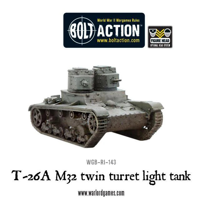 Bolt Action | Soviet | T-26 A Twin Turret online only | 28mm Resin Metal Vehicle