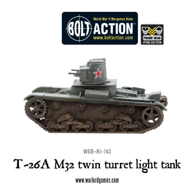 Bolt Action | Soviet | T-26 A Twin Turret online only | 28mm Resin Metal Vehicle
