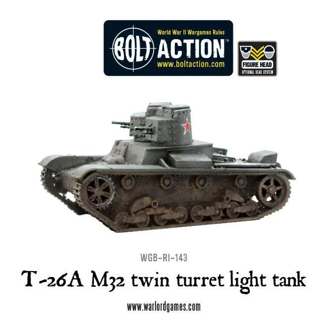 Bolt Action | Soviet | T-26 A Twin Turret online only | 28mm Resin Metal Vehicle