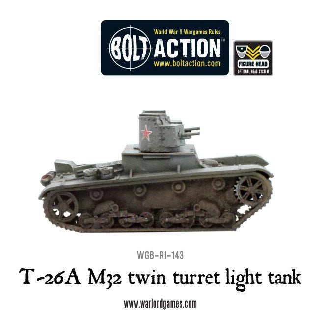 Bolt Action | Soviet | T-26 A Twin Turret online only | 28mm Resin Metal Vehicle